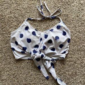 EUC Kortni Jeane brushed dots tie up top